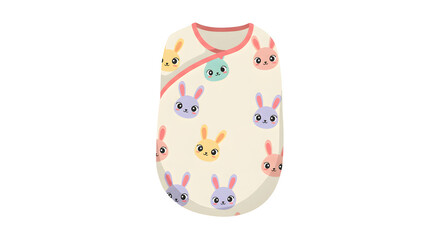 Baby swaddle with bunny pattern