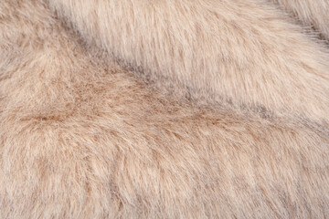 Texture of faux fur as a background, top view.