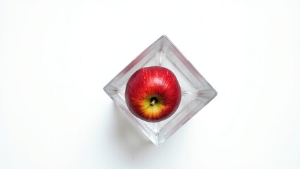 red apple on white background