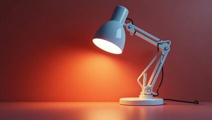 Lamp with adjustable neck, 3D modern design