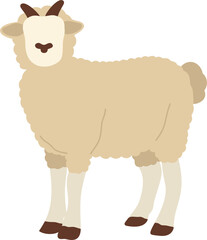 faceless sheep animal cartoon