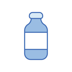 Glass Milk Bottle Vector icon