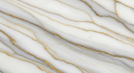 White Gray Marble Texture With Gold Veins