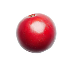 Obraz premium Vibrant red lingonberry isolated on white background food photography minimalist style close-up view nature concept