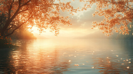 The harmony of the warm emotions and nature of summer evenings