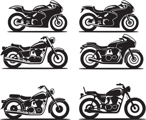 Obraz premium Motorbike SVG – Bold Motorcycle Silhouette for T-Shirts & DecalsBiker Clipart – Ride or Die Graphic for Cricut & DIY CraftsVintage Motorcycle SVG – Classic Cruiser Design for Apparel & PrintsRac