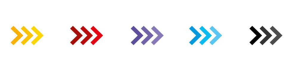 Arrow icons set. Arrow collection. Simple arrow set. Colored arrows. Vector illustration. EPS 10