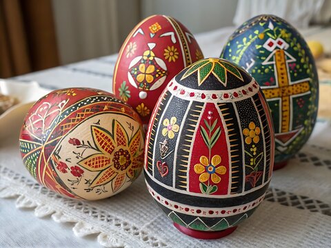 painted easter eggs