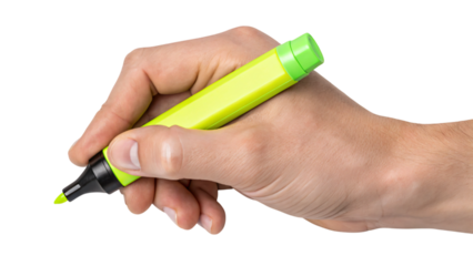 hand holding a marker isolate