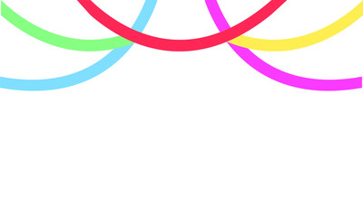 Curved lines birthday party decorations are colorful