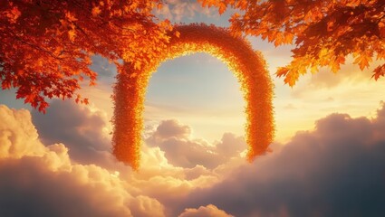 Autumn Leaf Arch in the Sky