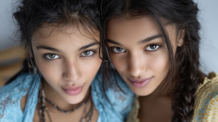 portrait of two young women
