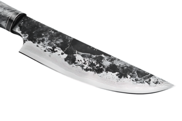 Hand Forged Knife Blade with Unique Patina Detail