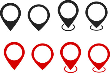 location icon set. map icons. position symbol. perfect for maps. pin symbol