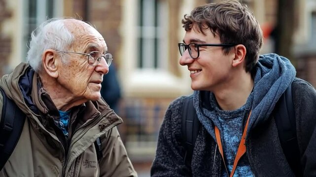 This footage captures a touching moment between different generations. It reflects the connection and understanding that exists in shared experiences. Generative AI