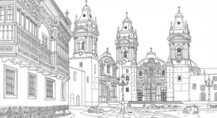 Lima's Plaza Mayor Cathedral: Colonial Architecture and Inca Textile Patterns