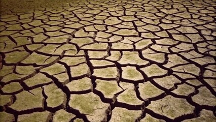 Cracked earth a visual depiction of drought and environmental degradation