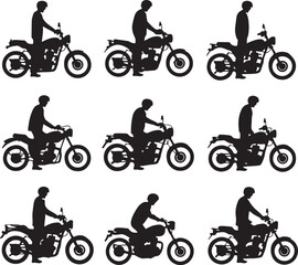 Speeding Motorbike Rider Silhouette

Classic Cruiser Motorcycle Vector Design

Motorbike Jump Action Silhouette

Rider on Road Trip Silhouette Art

Sport Bike in Motion Vector