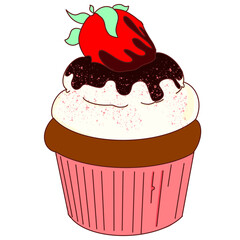 cute cupcake cartoon