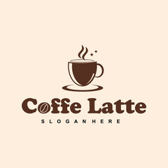 Minimalist coffee logo design vector illustration