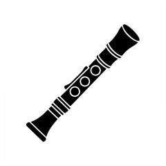 creative Silhouette Fue– Japanese bamboo flute Vector Illustration 