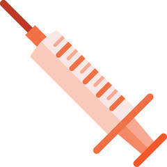 Syringe icon in flat style. Vector illustration
