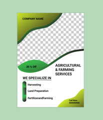 Fototapeta premium Professional Agriculture Flyer Design Template, Creative Agriculture Flyer Design Template, Modern Agriculture Flyer Design Template
