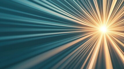Obraz premium Light effect radiating from a central point, forming a starburst pattern across a surface.