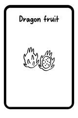 Coloring Fruit Flashcards