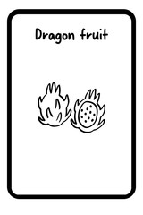 Coloring Fruit Flashcards