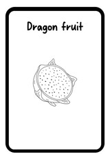 Coloring Fruit Flashcards 
