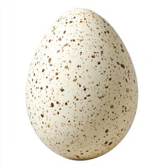 Cream-colored egg speckled with brown spots