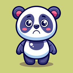 Naklejka premium Download Cute Panda Crying Cartoon Vector Icon Illustration. Eps File For Design.