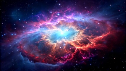 Naklejka premium A spectacular supernova explosion in space