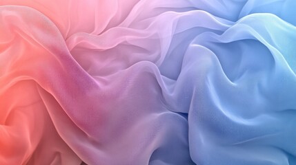 Obraz premium Soft, flowing fabric with a gradient of pastel colors