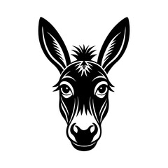 Download A Donkey Head Creative Logo Icon, Silhouette Black Color Vector Artwork Illustration Eps File For Design.