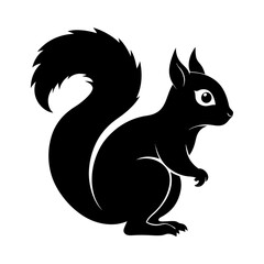Download Squirrel Silhouette Black Vector Artwork Illustration Eps File For Design.