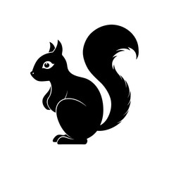 Download Squirrel Silhouette Black Vector Artwork Illustration Eps File For Design.