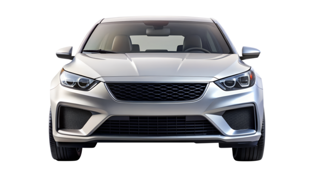 car isolated on transparent white background, clipping path