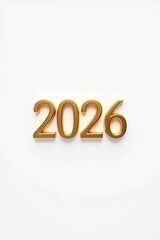 Golden 2026: Elegant Minimalist New Year's Design
