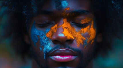 An Emotional Artistic Portrait Conveying Stories Through Expressions and Color for Mood Enhancement