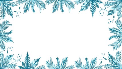christmas tree frame, christmas background with fir branches, christmas background with christmas tree branches, christmas, winter, snow, snowflake, frame, holiday, illustration, ice, border, pattern,