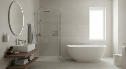 Modern Minimalist Bathroom Design with Clean Lines and Natural Light