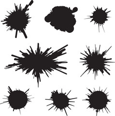 black brush strock set 