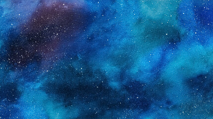 Sparkling lights glittering in ethereal blues purples and pinks. Magical galaxy or nebula background in vibrant dreamy colors