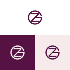 ZG, GZ letter logo design template elements. Modern abstract digital alphabet letter logo. Vector illustration. New Modern logo.