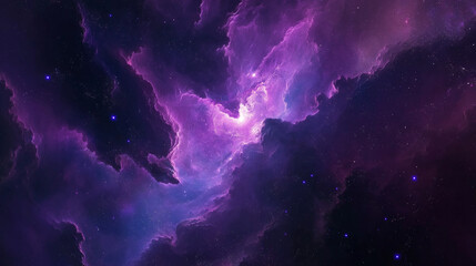 High-resolution galaxy background with vibrant nebula clouds, stars, and cosmic dust, deep blues and purples, dreamy and majestic
