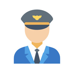 Airline Captain Avatar Icon Design