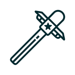 Air Marshal Wand Icon Design