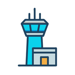 Airport Control Tower Icon Design